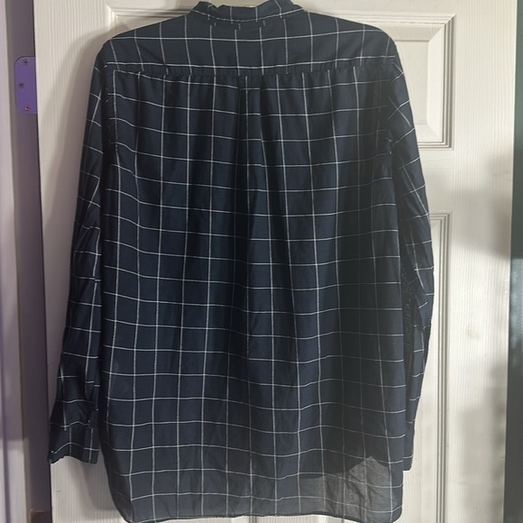 Gap Black and white plaid button up blouse size XL - Picture 5 of 5